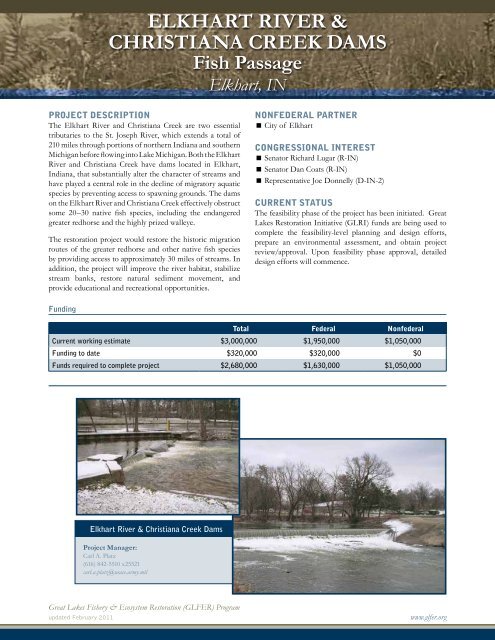 Great Lakes Fishery and Ecosystem Restoration Program Project ...