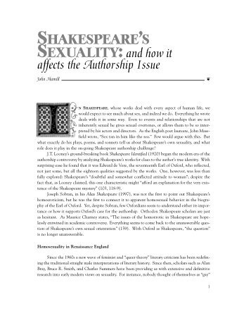 Hamill-Sexuality-to print - Shakespeare-Oxford Society