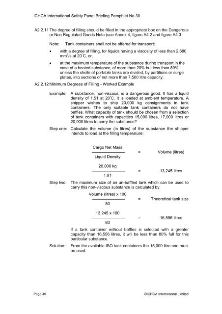 Safe Handling of Tank Containers - ITCO