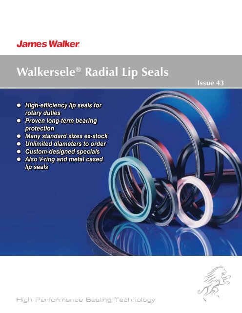 Walkersele® Radial Lip Seals - James Walker