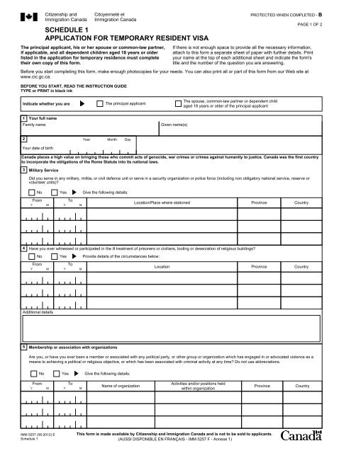 IMM 5257E Schedule 1 Application For A Temporary Resident Visa how-to-apply-for-an-australian-visa