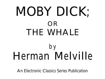 Moby Dick - Penn State University