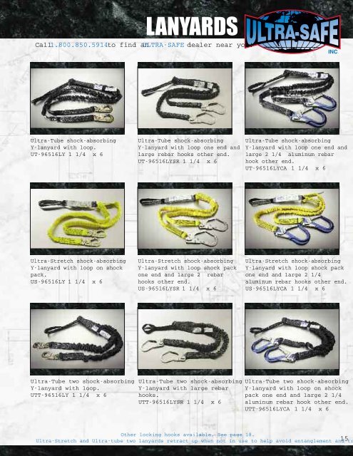 HARNESSES AND LANYARDS MADE IN USA - Ultra Safe Inc