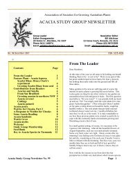 ACACIA STUDY GROUP NEWSLETTER - World Wide Wattle