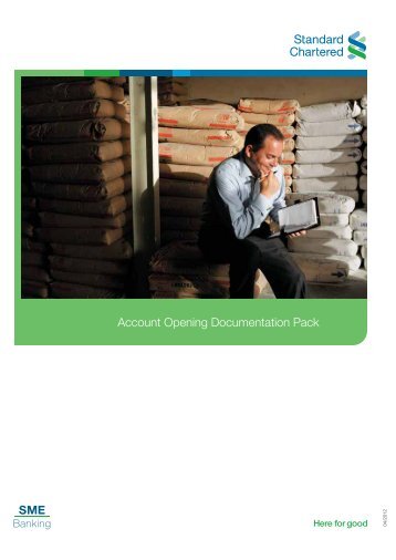 Account Opening Documentation Pack - Standard Chartered Bank