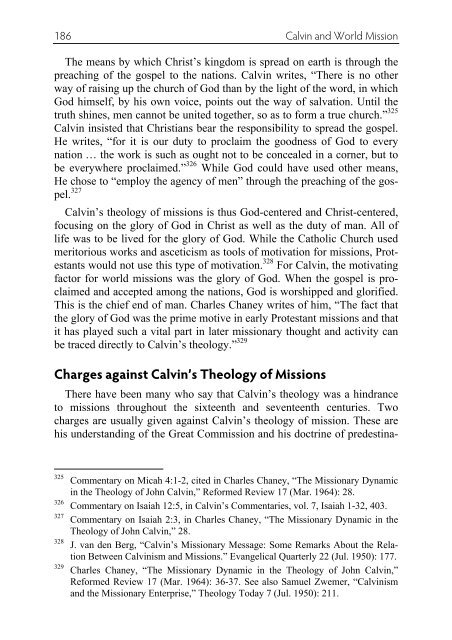 Calvin and Missions - World Evangelical Alliance