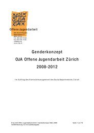 Genderkonzept OJA Offene Jugendarbeit Zürich 2008-2012