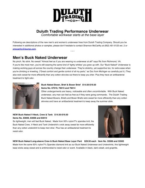 Duluth Buck Naked Underwear - Duluth Trading Company
