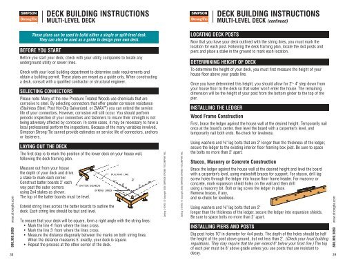 deck building instructions deck building instructions