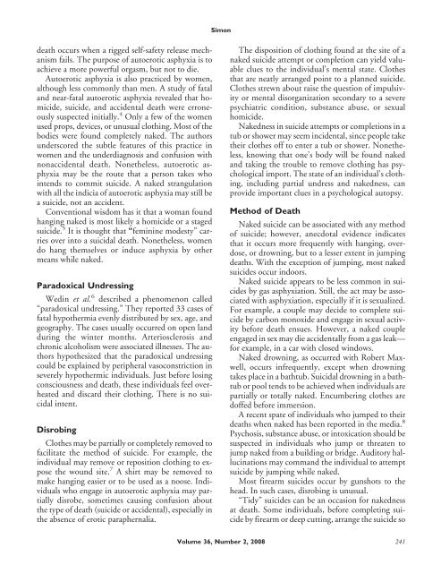 Naked Suicide - Journal of the American Academy of Psychiatry and