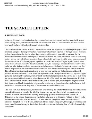 The Scarlet Letter FULL TEXT