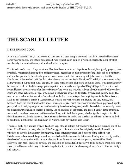 The Scarlet Letter Full Text