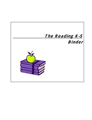 The Reading K-5 Binder - York County Schools