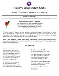 Student bulletin 7th November 2011.pdf - Highcliffe School