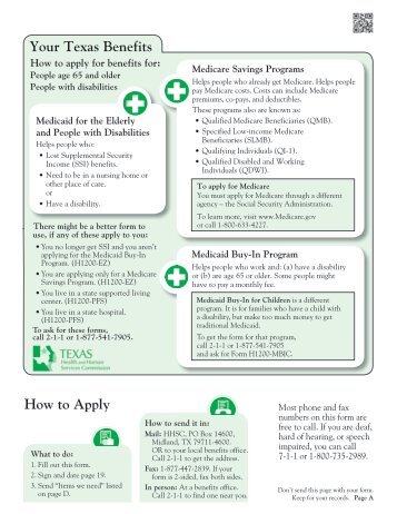Your Texas Benefits How to Apply - Texas Health and Human ...