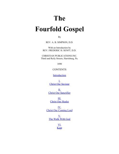 Download The Fourfold Gospel - Christian and Missionary Alliance
