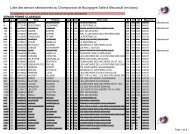 Championnat de Bourgogne Salle Adultes : les sélectionnés