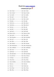 Pluriel des noms composés commençant par F - Site de Gilles Joyeux