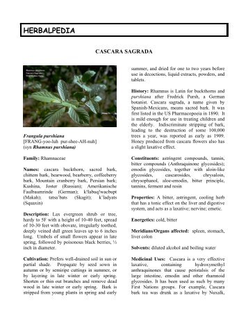 Cascara Sagrada - HerbWorld