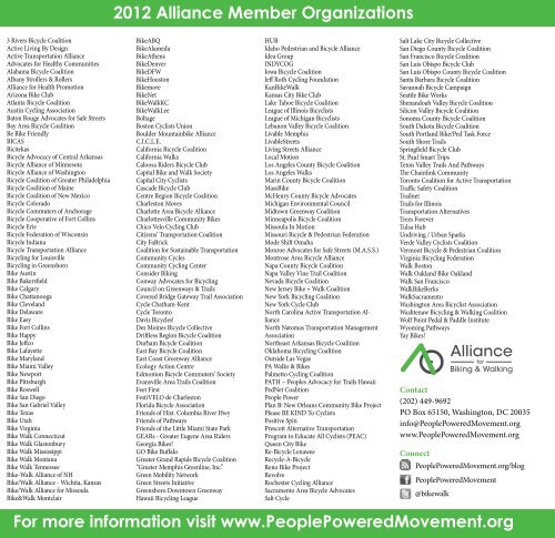 2012 Annual Report - Alliance for Biking & Walking