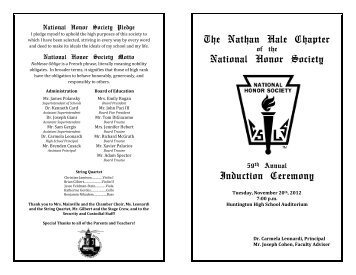 National Honor Society Induction Program