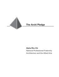 The Archi Pledge - Alpha Rho Chi