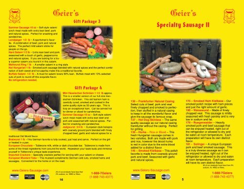 Geier's Catalog 2009 7-02-09-09.indd - Geiers Sausage Kitchen