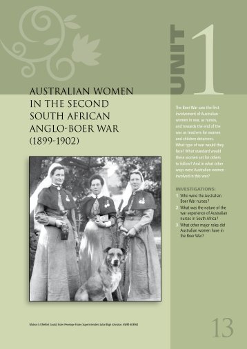 Australian Women in the Second South African Anglo-Boer War ...