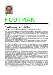 Cushioning vs Stability - Intraining