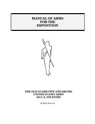 MANUAL OF ARMS FOR THE ESPONTOON