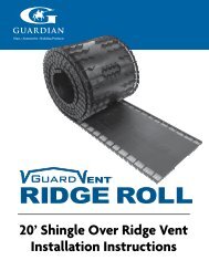 Shingle Over Ridge Vent Installation Instructions - Guardian Building ...