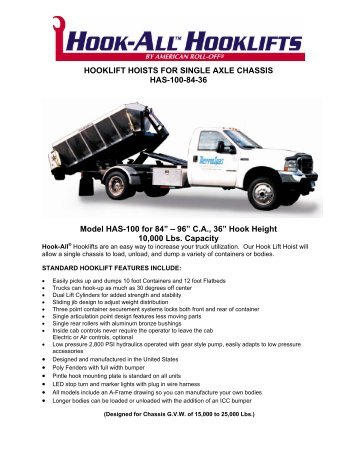 American Hook-All HAS-100 - INTERCON Truck Equipment