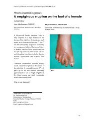 A serpiginous eruption on the foot of a female - JPAD