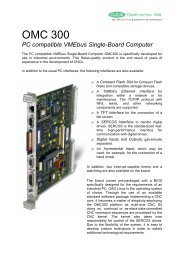 PC compatible VMEbus Single-Board Computer - Optronic AG