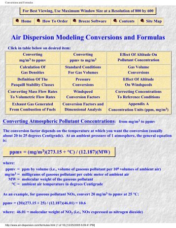 Conversions and Formulas - PS-Survival.com