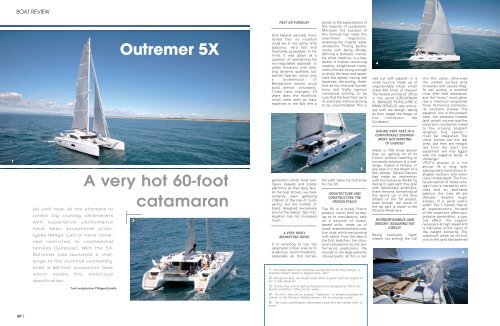 Outremer 5X A very hot 60-foot catamaran - Multihulls World