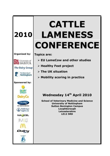 2010 - CATTLE LAMENESS CONFERENCE