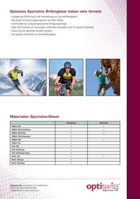 SPORTSLINE - Optiswiss AG