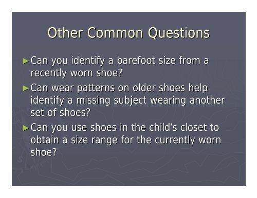 Child Foot and Shoe Sizes - SARTI - Search and Rescue Tracking ...