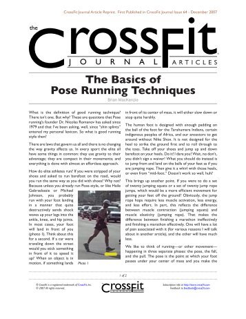 The Basics of Pose Running Techniques - CrossFit