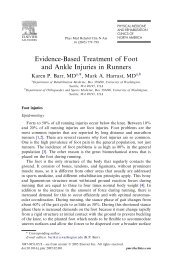 Evidence-Based Treatment of Foot and Ankle Injuries in Runners