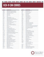 ICD-9 CM CODES - Sonora Quest Laboratories