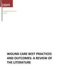 Wound care best practices and outcomes: A review of the literature