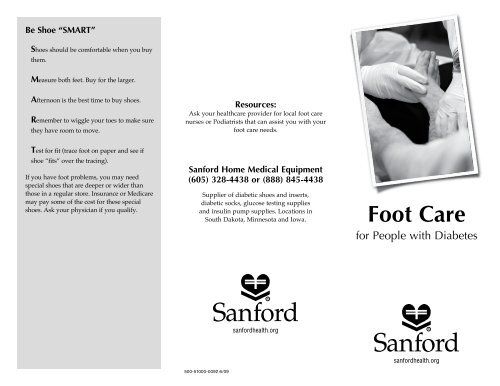 Sanford Diabetic Foot Care Brochure Sanford Health