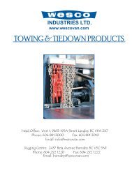 Towing & Tie Down Products - Wesco Industries Ltd.