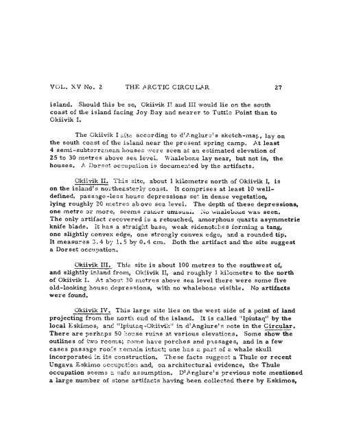 A RCTIC CIRCULA NO. I Notes on a trip in l6-foot ... - The Arctic Circle