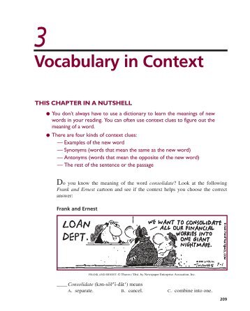 Vocabulary in Context - Townsend Press