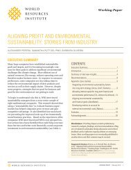 ALIGNING PROFIT AND ENVIRONMENTAL SUSTAINABILITY: STORIES FROM INDUSTRY