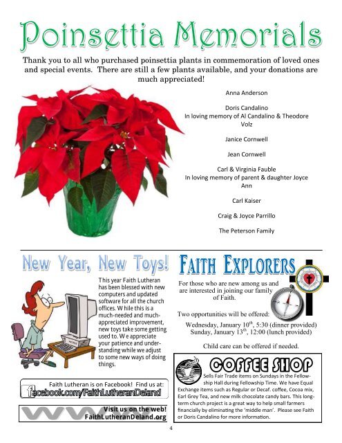 January 2013 - Faith Evangelical Lutheran Church of DeLand