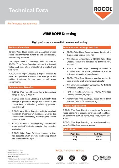 rocol wire rope dressing quotation